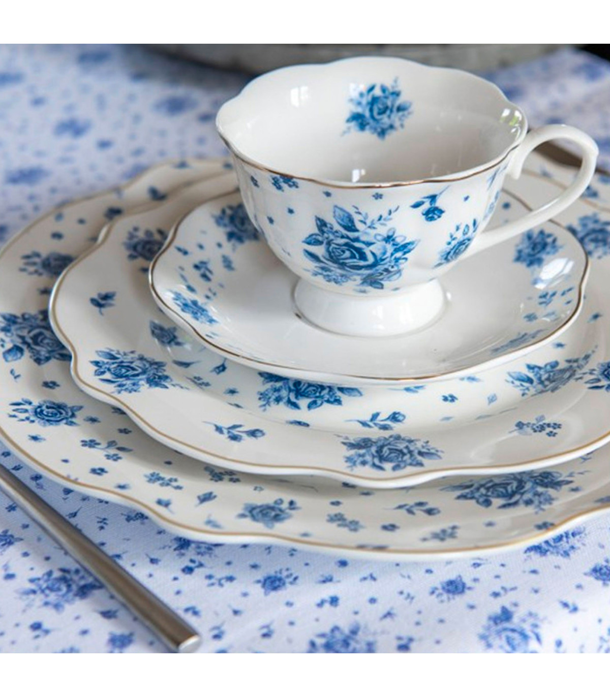 Pimpernel Couvre-théière 100% Coton Bleu/Blanc 36cm X 27cm - Collection Blue Italian