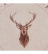 Sous assiette en polypropylène motif cerf 33x33x1cm