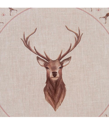 Sous assiette en polypropylène motif cerf 33x33x1cm