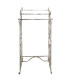 Porte serviette sur pied en métal blanc 48x36x89cm