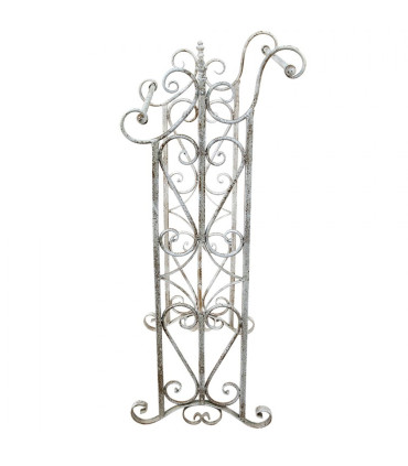 Porte serviette sur pied en métal blanc 48x36x89cm