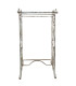 Porte serviette sur pied en métal blanc 48x36x89cm