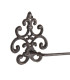Porte-serviettes mural en métal marron 58x6x15cm