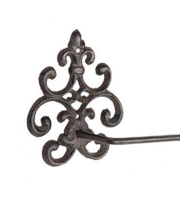 Porte-serviettes mural en métal marron 58x6x15cm