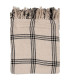 Plaid 100% coton beige à rayures 125x150cm
