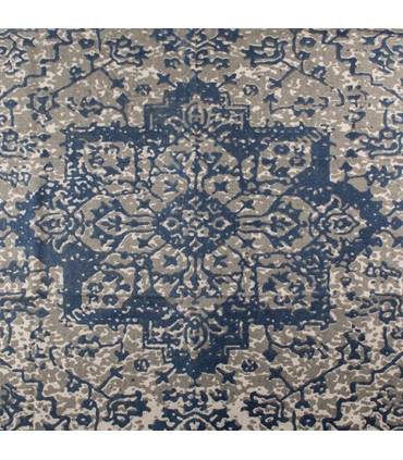 Tapis rectangulaire gris et bleu 140x200cm