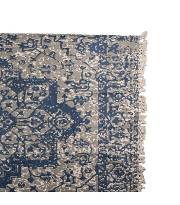 Tapis rectangulaire gris et bleu 140x200cm