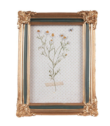 Photo Frame Resine Gold and green 6x9cm
