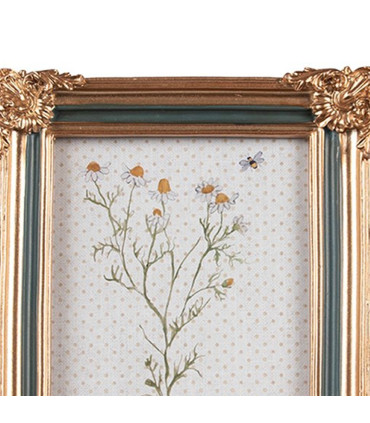 Photo Frame Resine Gold and green 6x9cm