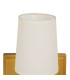 Applique murale triple en métal doré et abat-jours tissu blanc 58x20x31.5cm