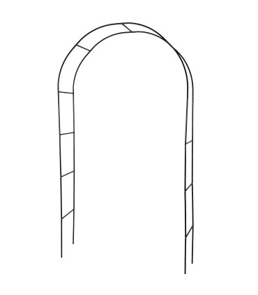 Arche de jardin en métal vert 37x140x240cm