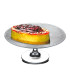 Présentoir à gâteau sur pied rond en verre 28x28x11cm