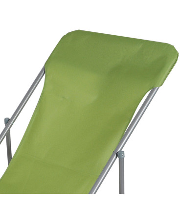 Chaise longue pliante chilienne métal vert 85x56x90cm