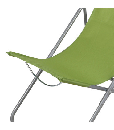 Chaise longue pliante chilienne métal vert 85x56x90cm