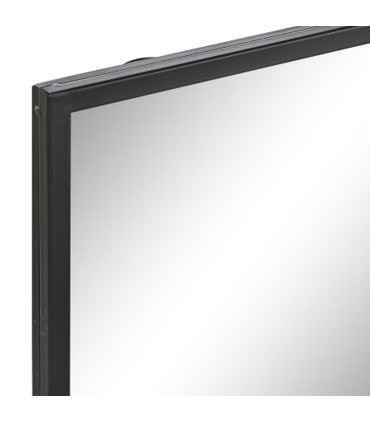 Miroir mural fenêtre métal noir 90x2x90cm