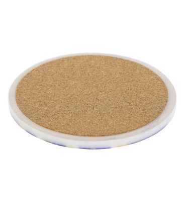 Set of 4 Coasters mangowood 10x10x1cm