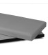 Pouf coffre de rangement gris 76x38x38cm