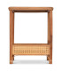 Table de chevet bois et rotin 41x30.5x50.5cm