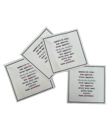Set of 20 table paper napkins 33x33cm