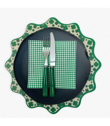 Serviettes En Papier Vichy à Carreaux - Lot De 40 - 33x33 Cm - Jetables Pour Fêtes, Barbecues, Restaurants - Écologiques