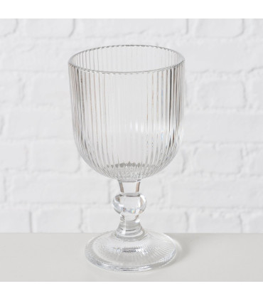 Verre à vin en verre strié 35cl