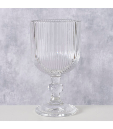 Verre à vin en verre strié 35cl