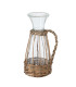 Carafe à eau ou jus de fruits en verre et bois 500ml
