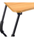Plateau de lit en bois et métal noir pour ordinateur portable 60x40x26cm