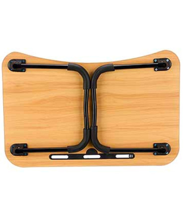Plateau de lit en bois et métal noir pour ordinateur portable 60x40x26cm