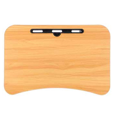 Plateau de lit en bois et métal noir pour ordinateur portable 60x40x26cm