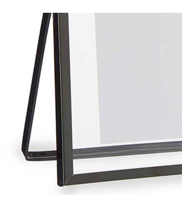 Cadre photo à poser en métal noir et verre 15x20cm