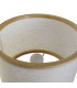 Lampe à poser bambou et abat-jour beige 25x25x40cm