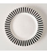 Assiette à dessert en céramique blanche et noire diamètre 20cm