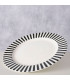 Assiette à dessert en céramique blanche et noire diamètre 20cm