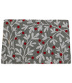 Paillasson coco fleuri gris, blanc, rouge 60x40x1.5cm