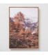 Tableau décoratif bois et toile montagne 50cm