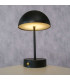 Lampe à poser champignon en métal noir LED sans fil 15x15x26cm