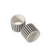 Set de 2 ronds de serviette en céramique blanche et noire 5x5x4cm
