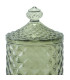 Bathroom box green glass 10x10x7.5cm