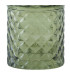 Bathroom box green glass 10x10x7.5cm