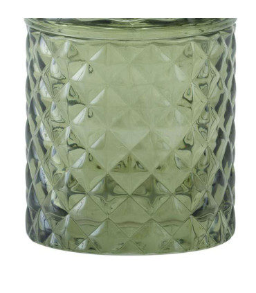 Bathroom box green glass 10x10x7.5cm