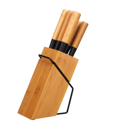 Set of 5 kitchen knives and Organizer Bloc