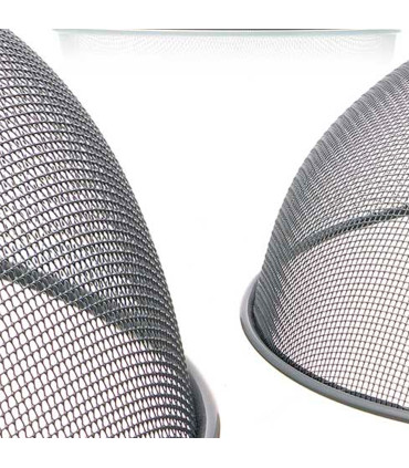 Cloche alimentaire en métal chromé 25x25x9.5cm