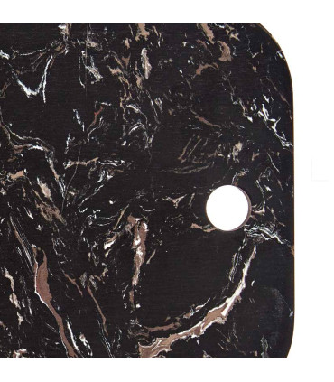 Planche à découper en acacia et marbre noir 38x18x1.5cm