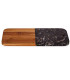 Planche à découper en acacia et marbre noir 38x18x1.5cm