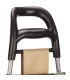 Chariot de course beige et vert 33L