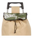 Chariot de course beige et vert 33L