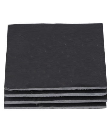 Set de 4 dessous de verres carrés en ardoise 10x10cm