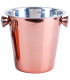 Seau à glaçons en inox rose doré 22x22x20.5cm