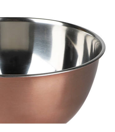 Saladier en inox doré rose 19x19x9.5cm